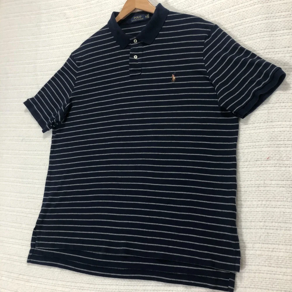 Polo Ralph Lauren Striped Polo Shirt Golf Flesh Color‎ Pony Logo XXL
